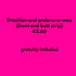 BRAZILIAN & UNDERARM (front & butt strip)