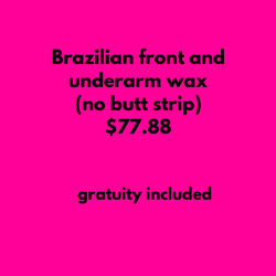 BRAZILIAN FRONT & UNDERARM (NO BUTT STRIP)