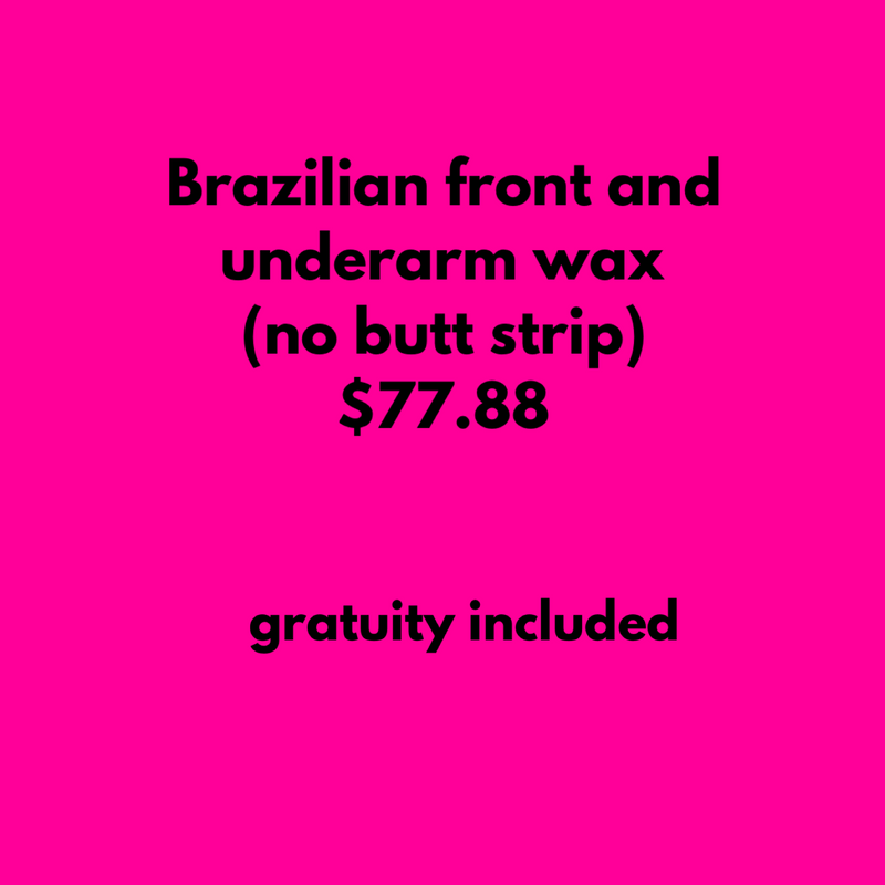 BRAZILIAN FRONT & UNDERARM (NO BUTT STRIP)